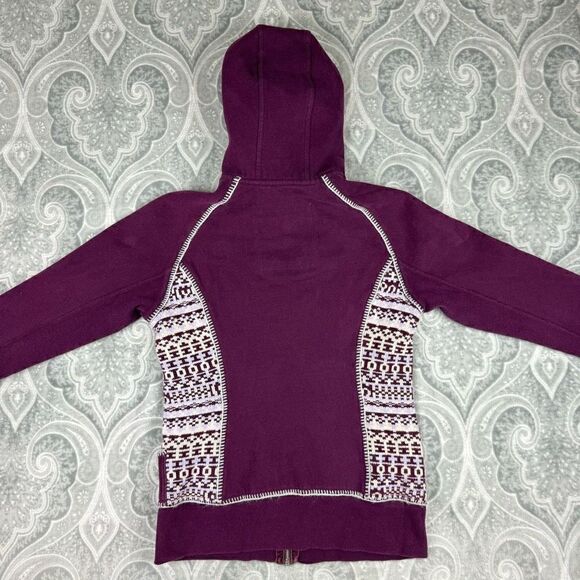 Lululemon Womens Special Edition Fair Isle Knit Plum Sweater Scuba Hoodie - Picture 2 of 4